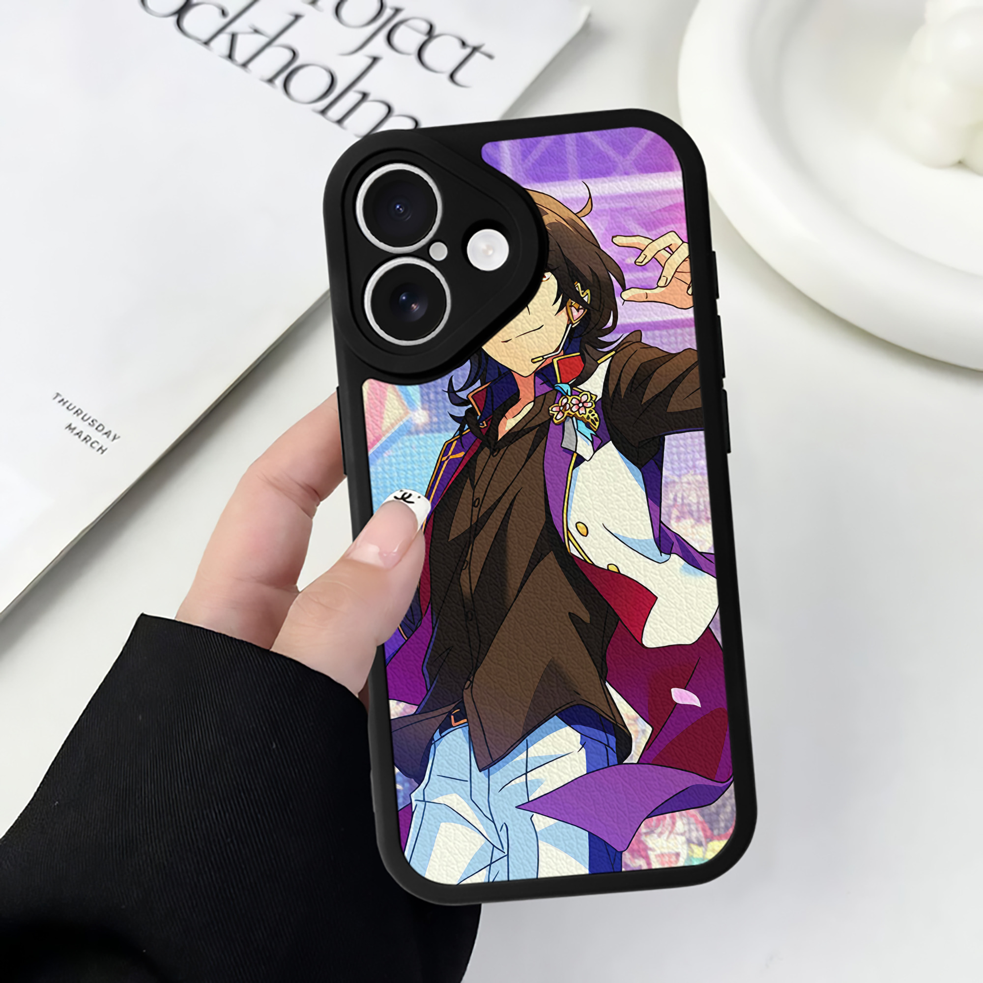 （画像用） あんさんぶるスターズ! Ensemble Stars 【iPhone 16シリーズ対応】シリコンスマホケース（レザー調） 材質：シリコン